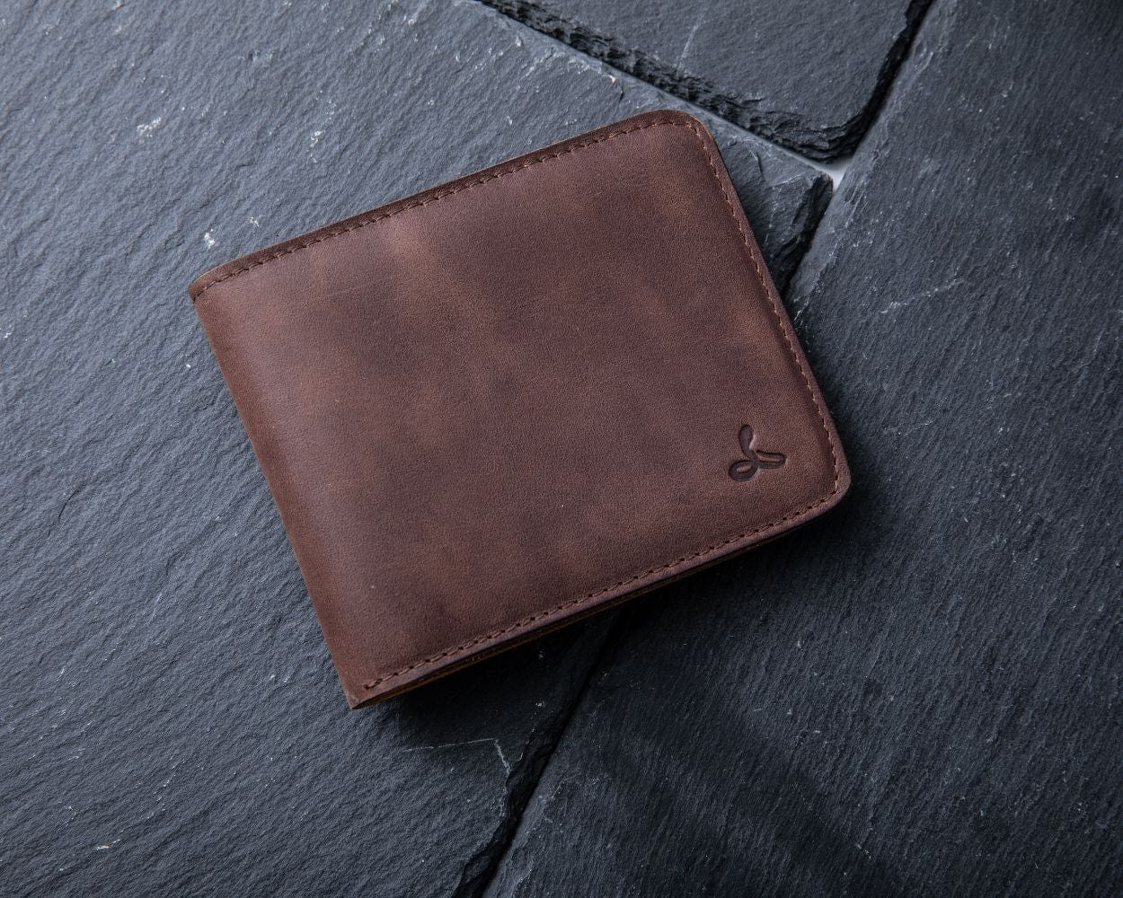 Vintage Leather Money Wallet and Key Loop Bundle