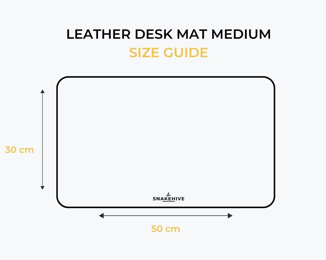 Metro Leather Desk Mat Medium - Snakehive UK