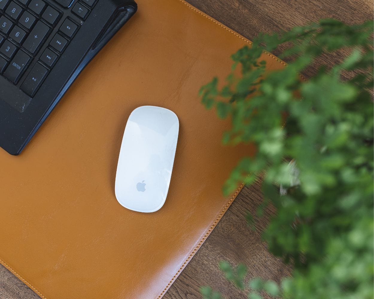 Metro Leather Desk Mat Medium - Snakehive UK