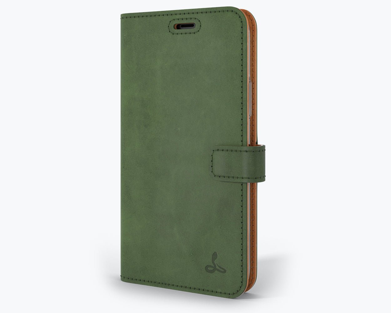 Apple iPhone 11 Pro Max - Vintage Leather Wallet Bottle Green Apple iPhone 11 Pro Max - Snakehive UK