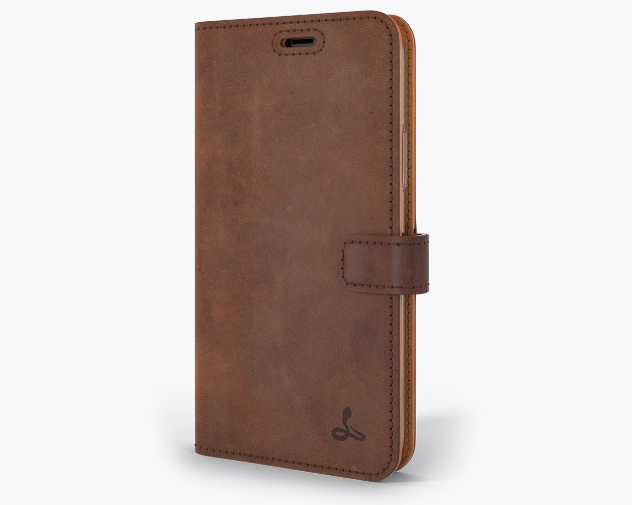 Apple iPhone 11 Pro - Vintage Leather Wallet Chestnut Brown Apple iPhone 11 Pro - Snakehive UK