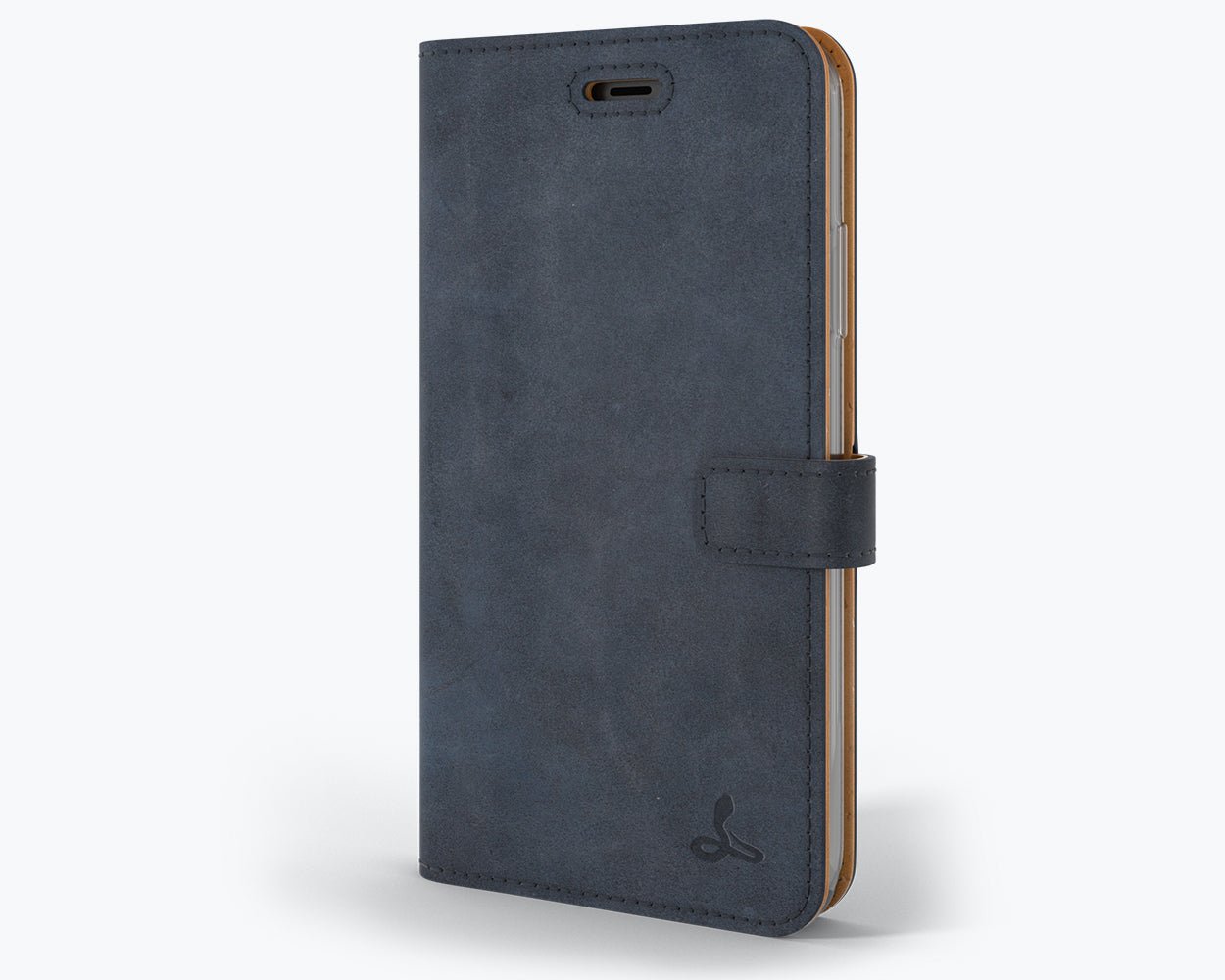 Apple iPhone 11 - Vintage Leather Wallet Navy Apple iPhone 11 - Snakehive UK