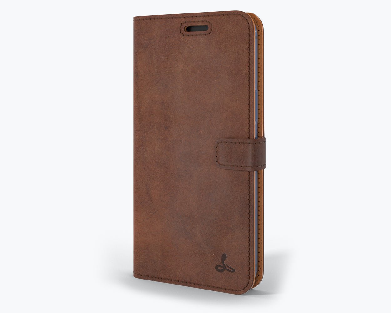 Apple iPhone 12 Pro - Vintage Leather Wallet Chestnut Brown Apple iPhone 12 Pro - Snakehive UK