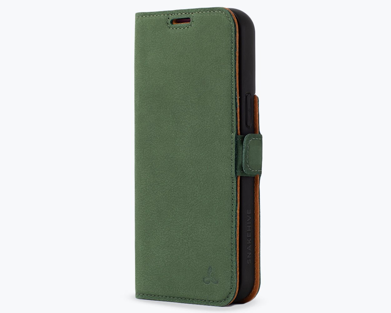 Apple iPhone 14 Pro Max - Vintage Leather Wallet (Side Clasp) Bottle Green Apple iPhone 14 Pro Max - Snakehive UK