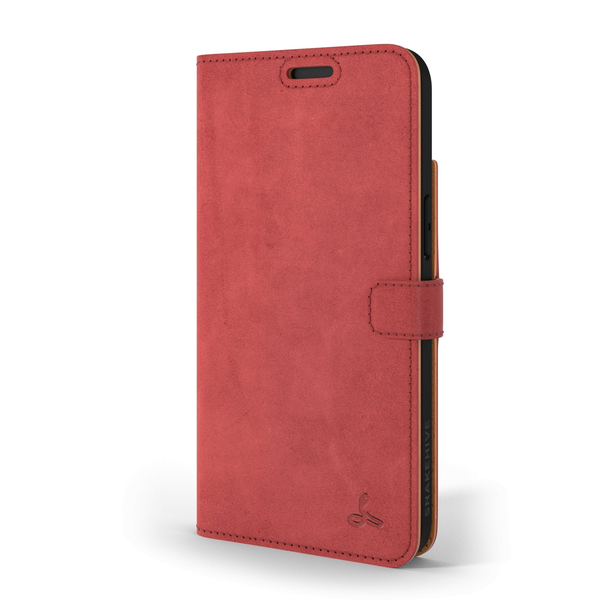 Apple iPhone 14 - Vintage Leather Wallet Red - Limited Edition Apple iPhone 14 - Snakehive UK