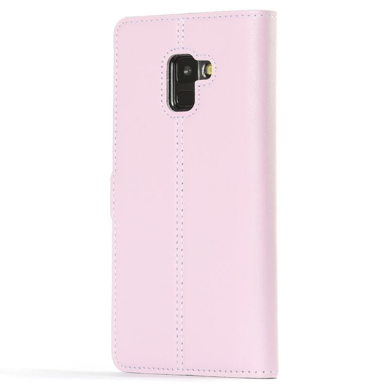 Pastel Leather Wallet - Samsung Galaxy A8 Plus (2018) Blush Samsung Galaxy A8Plus (2018) - Snakehive UK