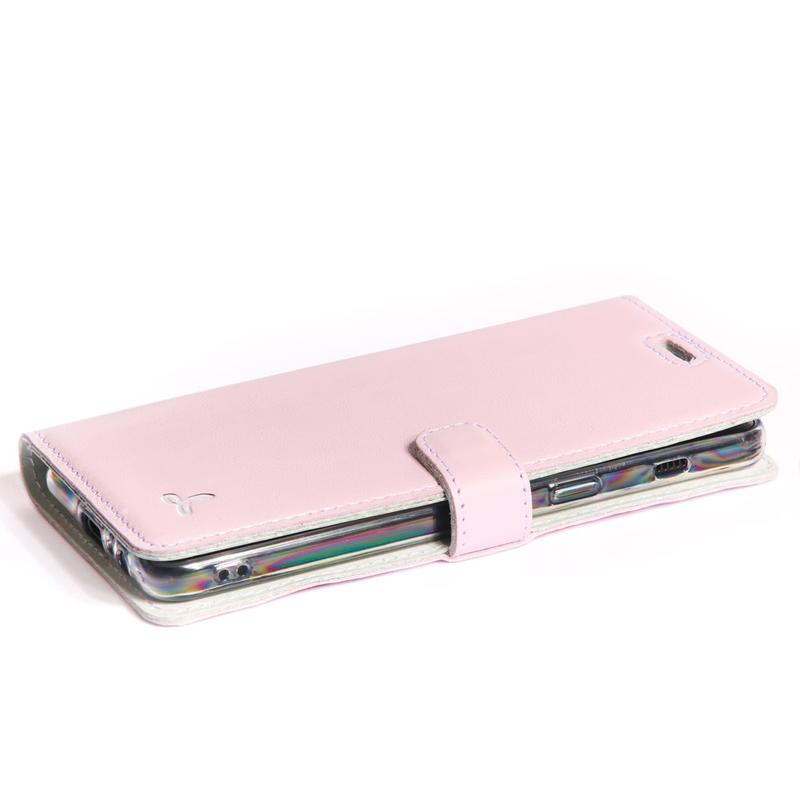 Pastel Leather Wallet - Samsung Galaxy A8 Plus (2018) Blush Samsung Galaxy A8Plus (2018) - Snakehive UK