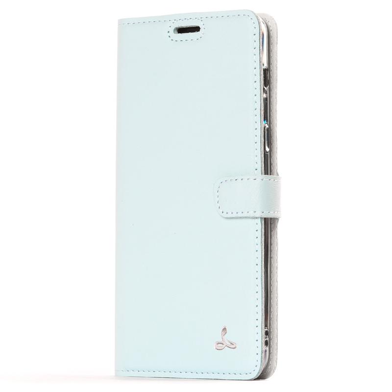 Pastel Leather Wallet - Samsung Galaxy A8 Plus (2018) Sky Blue Samsung Galaxy A8Plus (2018) - Snakehive UK