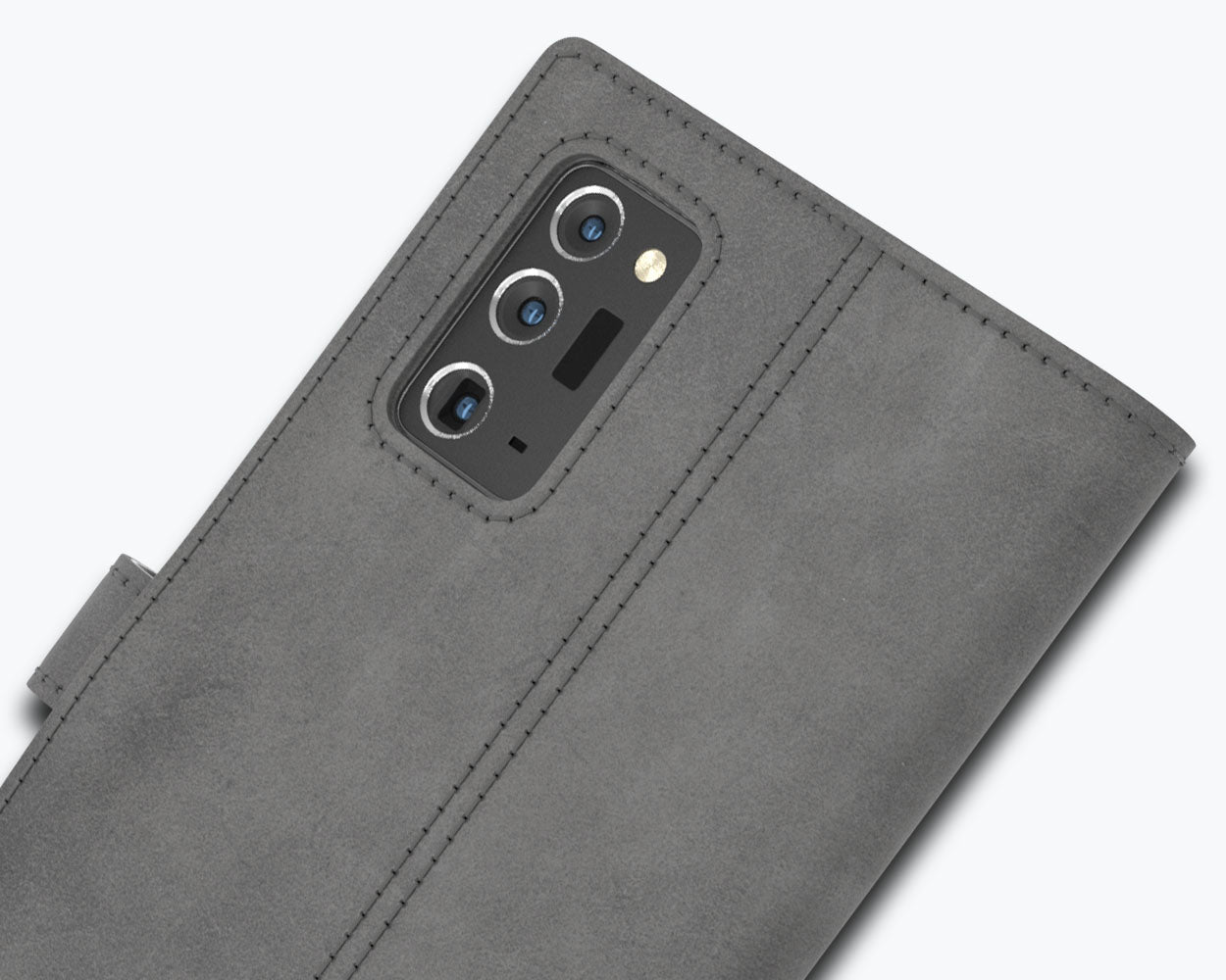 Samsung Galaxy Note 20 - Vintage Leather Wallet Grey Samsung Galaxy Note 20 - Snakehive UK
