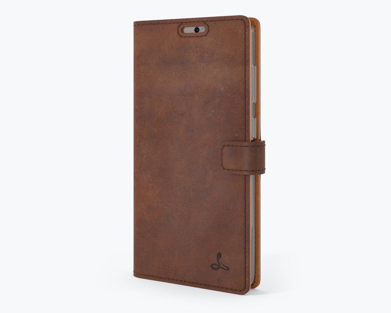 Samsung Galaxy S20 - Vintage Leather Wallet Chestnut Brown Samsung Galaxy S20 - Snakehive UK