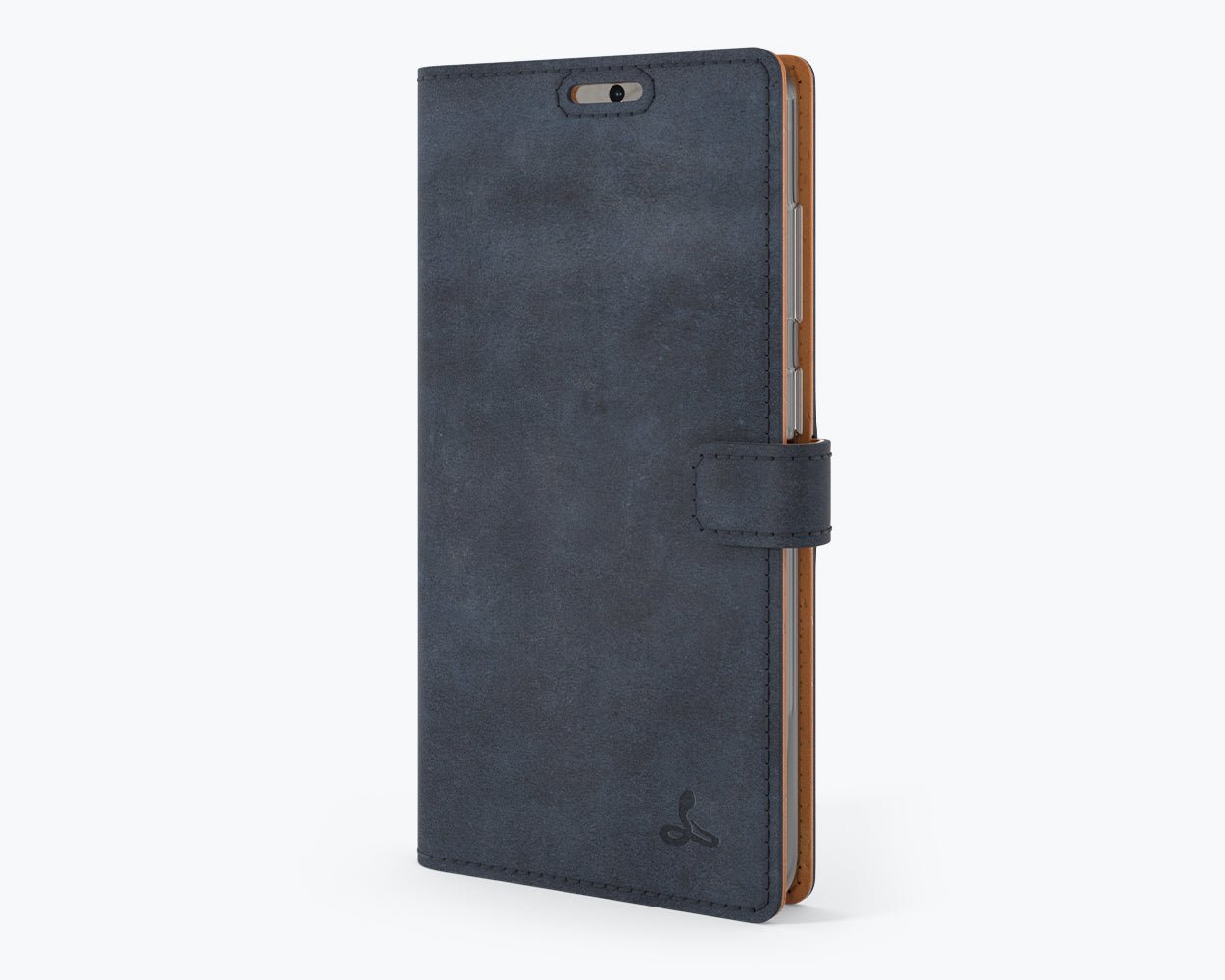 Samsung Galaxy S20 - Vintage Leather Wallet Navy Samsung Galaxy S20 - Snakehive UK