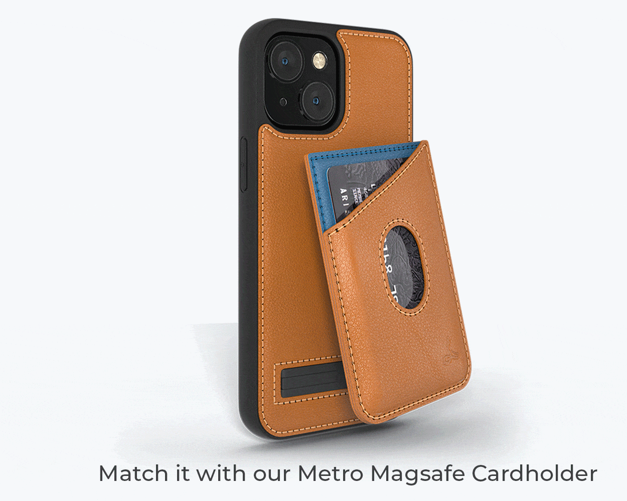 Apple iPhone 13 - Metro Leather Case Pebble Grey Apple iPhone 13 - Snakehive UK