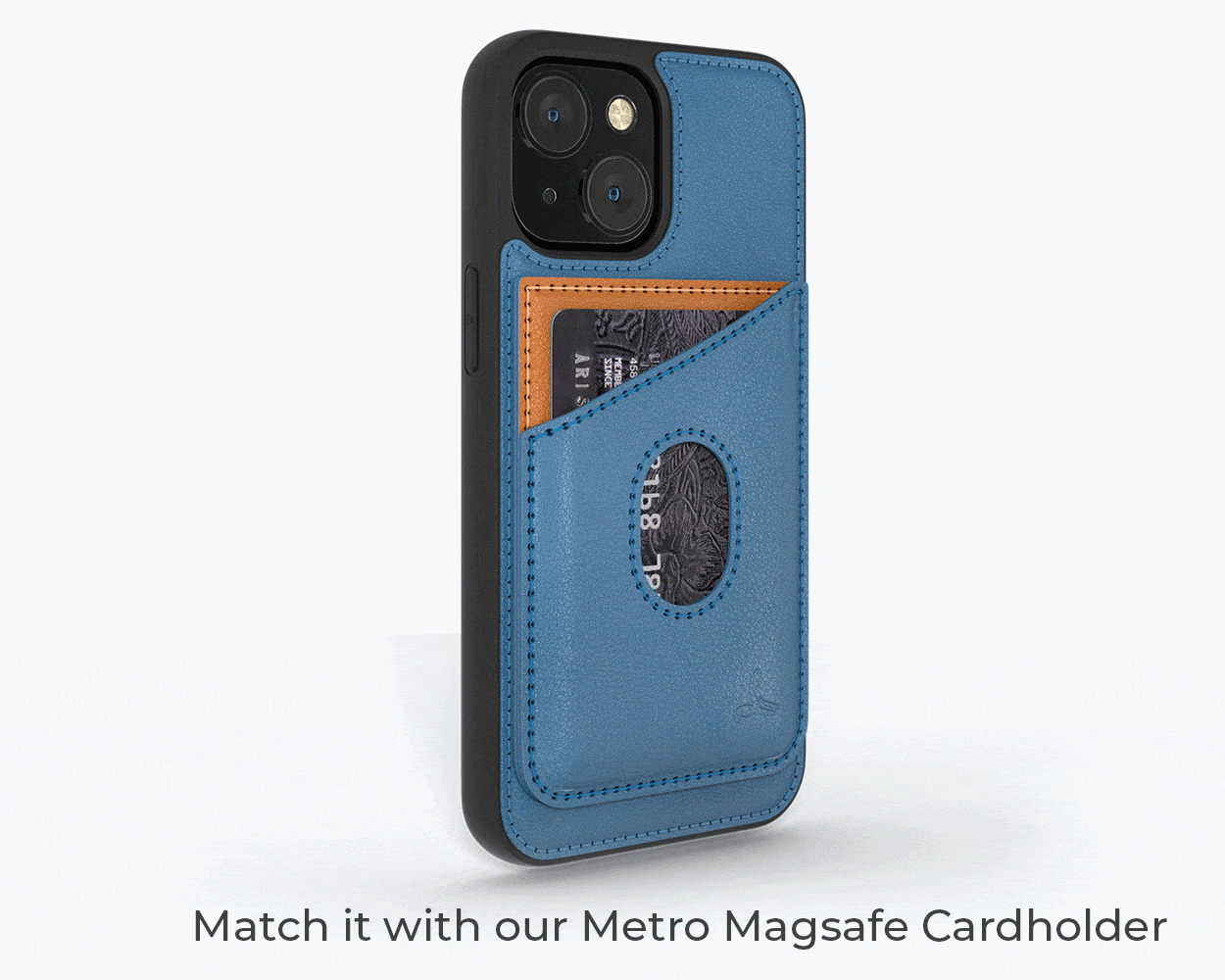 Apple iPhone 13 - Metro Leather Case Pebble Grey Apple iPhone 13 - Snakehive UK