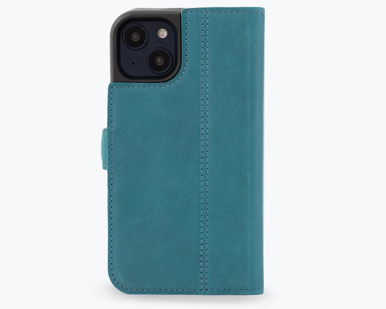 Apple iPhone 14 - Vintage Leather Wallet (Side Clasp) Black Apple iPhone 14 - Snakehive UK