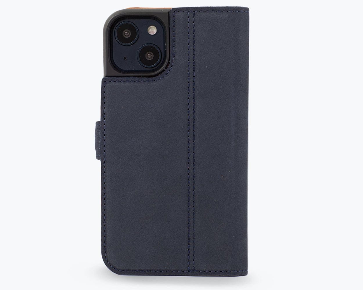 Apple iPhone 14 - Vintage Leather Wallet (Side Clasp) Black Apple iPhone 14 - Snakehive UK