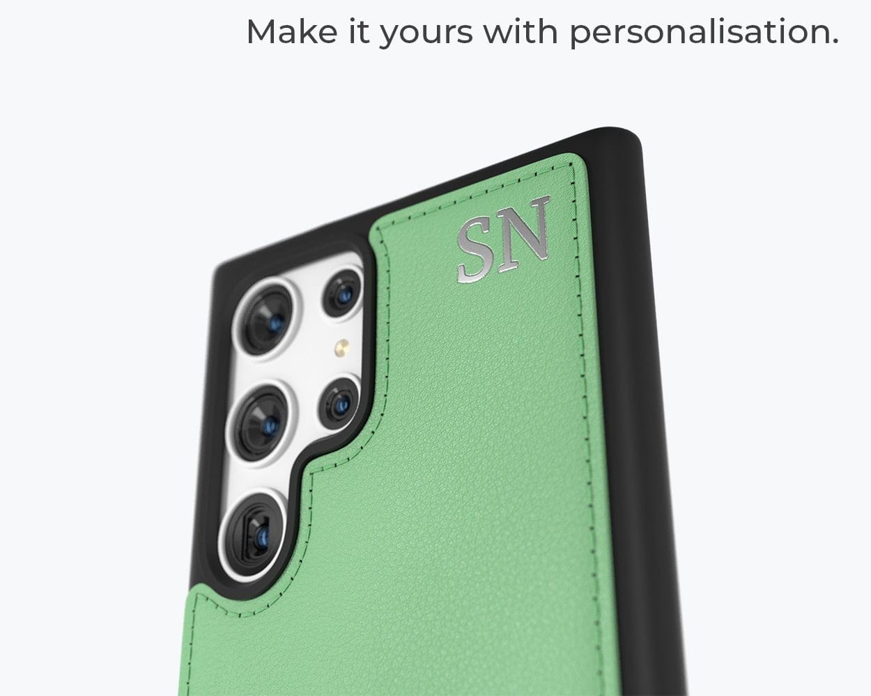 Samsung Galaxy S22 Ultra - Metro Leather Case Pebble Grey Samsung Galaxy S22 Ultra - Snakehive UK