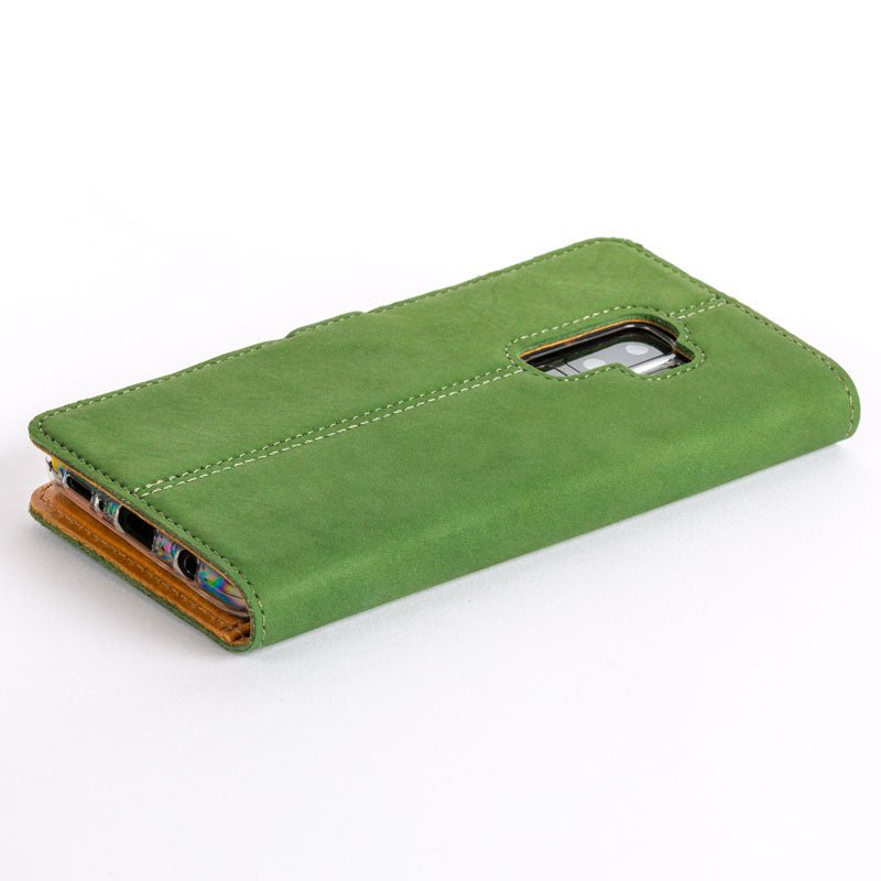 Vintage Leather Wallet - Samsung Galaxy S9 Plus (Almost Perfect) Moss Green Samsung Galaxy S9 Plus - Snakehive UK