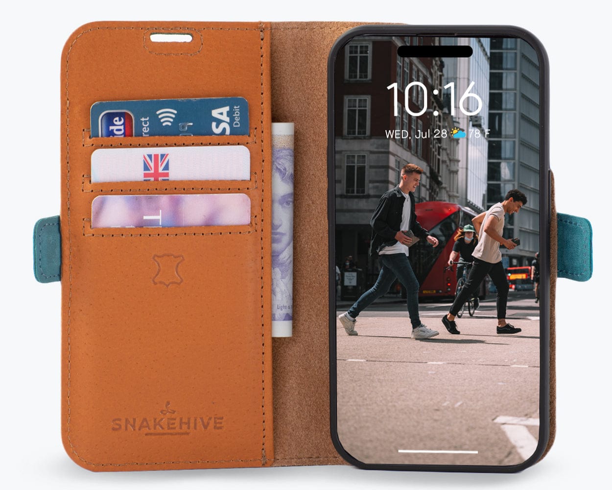 Vintage Leather Wallet Apple Iphone 14 Pro - Snakehive UK