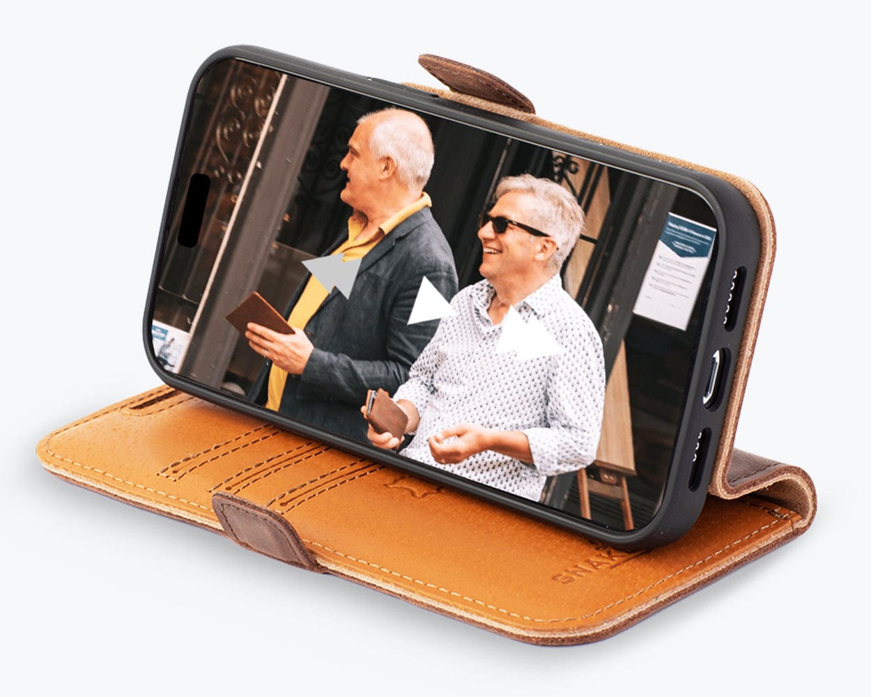 Copy Of Apple Iphone 14 Pro Vintage Leather Wallet - Snakehive UK