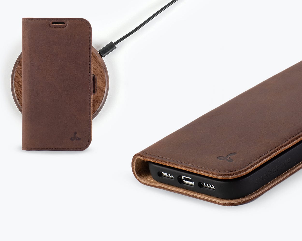 Vintage Leather Wallet Apple Iphone 14 Pro - Snakehive UK
