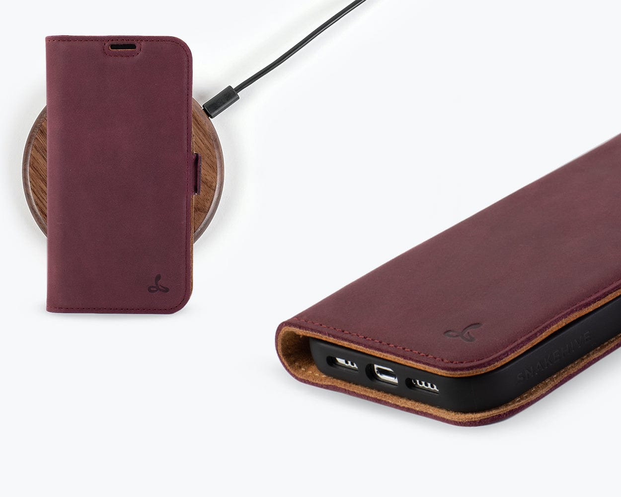 Vintage Leather Wallet Apple Iphone 14 Pro - Snakehive UK