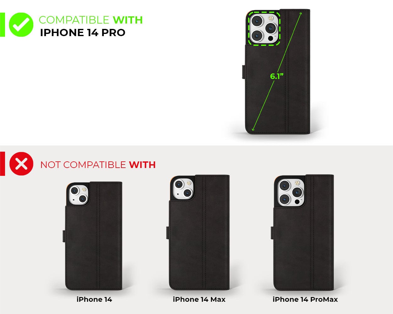 Copy Of Apple Iphone 14 Pro Vintage Leather Wallet - Snakehive UK