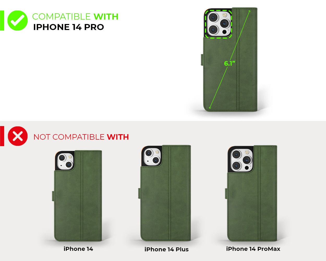 Copy Of Apple Iphone 14 Pro Vintage Leather Wallet - Snakehive UK