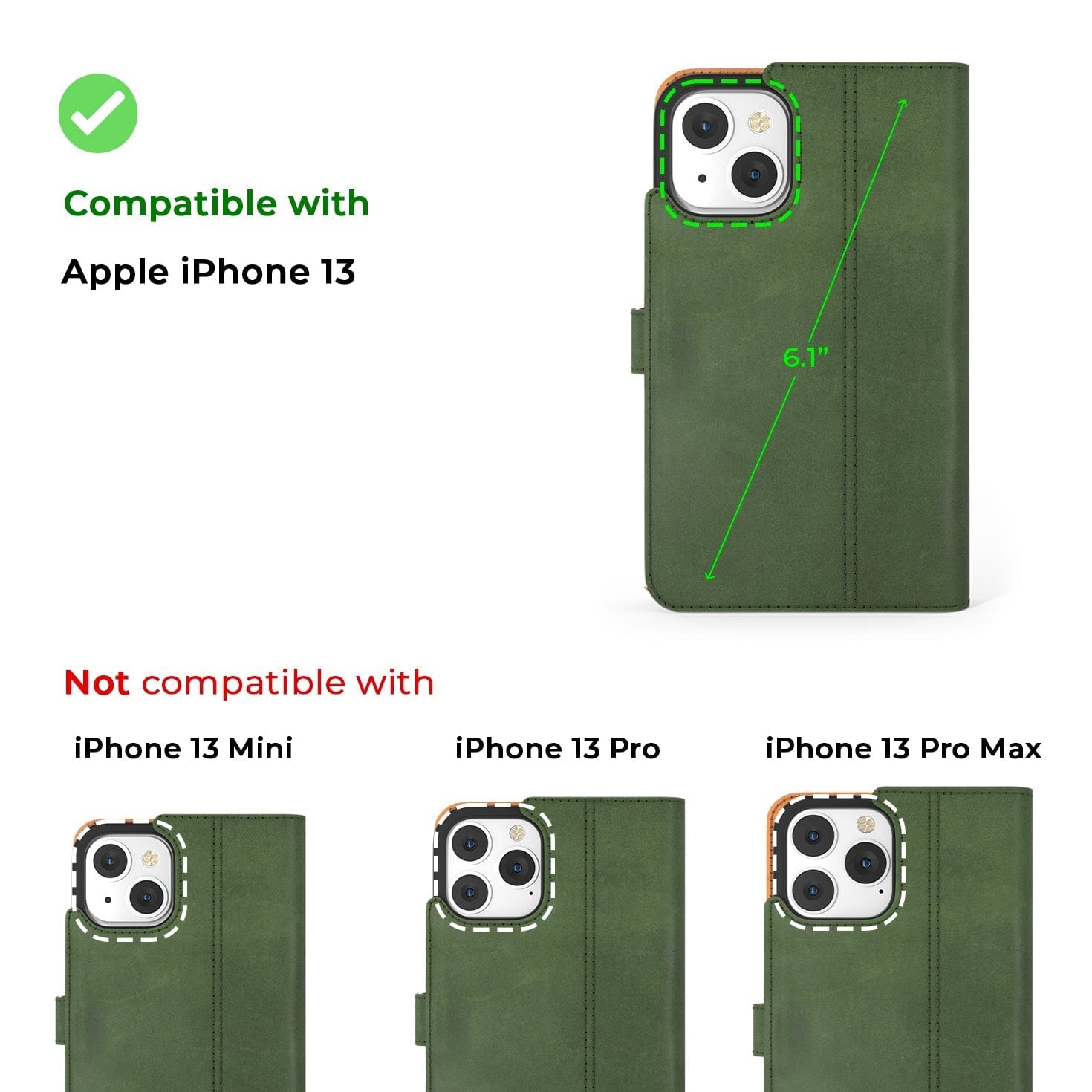 Complete Protection Bundle (Vintage Wallet) - Apple iPhone 13