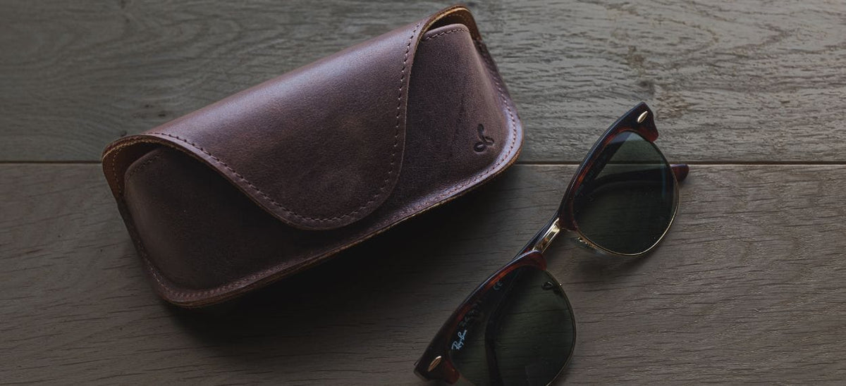 Vintage Leather Glasses Case