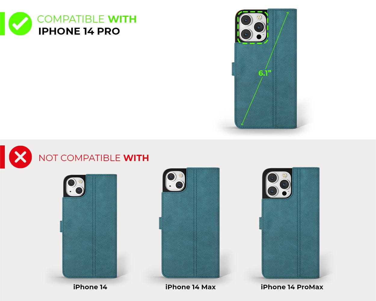 Copy Of Apple Iphone 14 Pro Vintage Leather Wallet - Snakehive UK