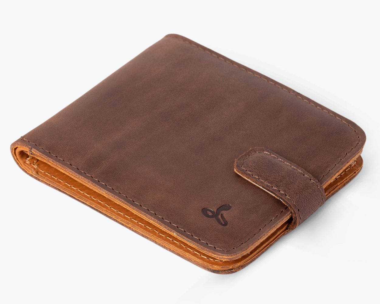 Vintage Leather Money Wallet (With Clasp)