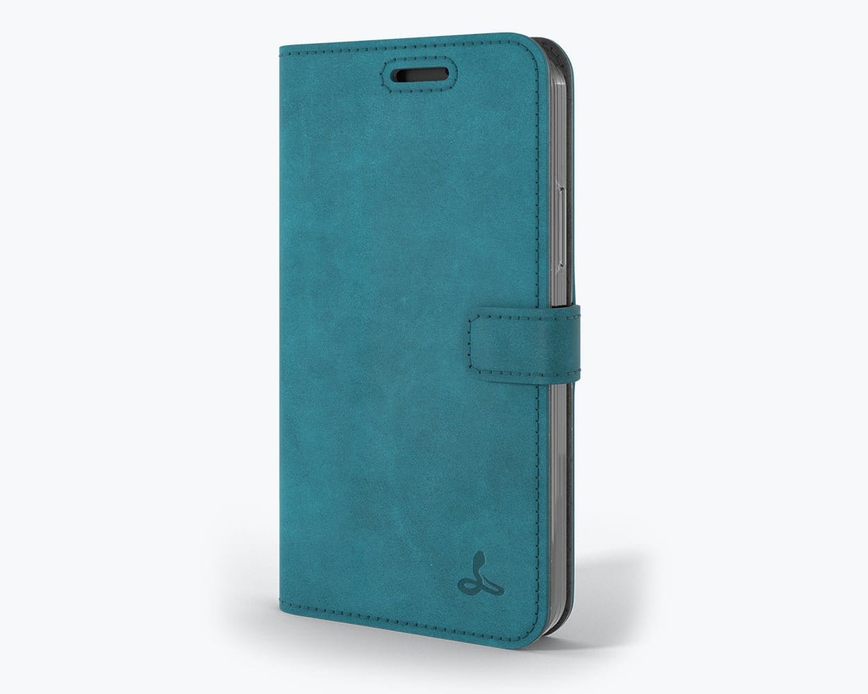 Apple iPhone 12 Mini - Vintage Leather Wallet Teal Apple iPhone 12 Mini - Snakehive UK