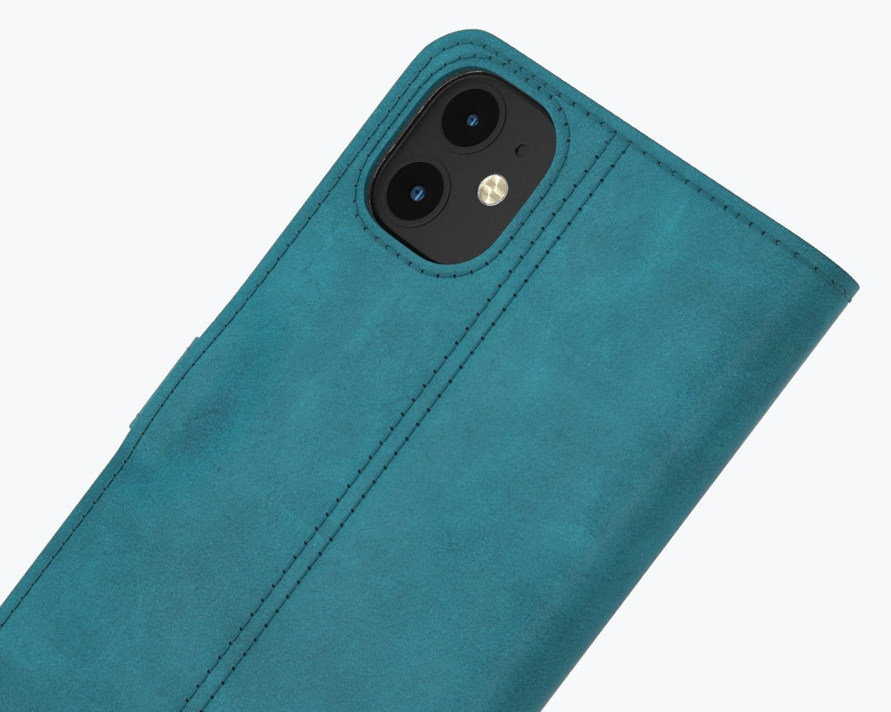 Apple iPhone 12 - Vintage Leather Wallet Teal Apple iPhone 12 - Snakehive UK