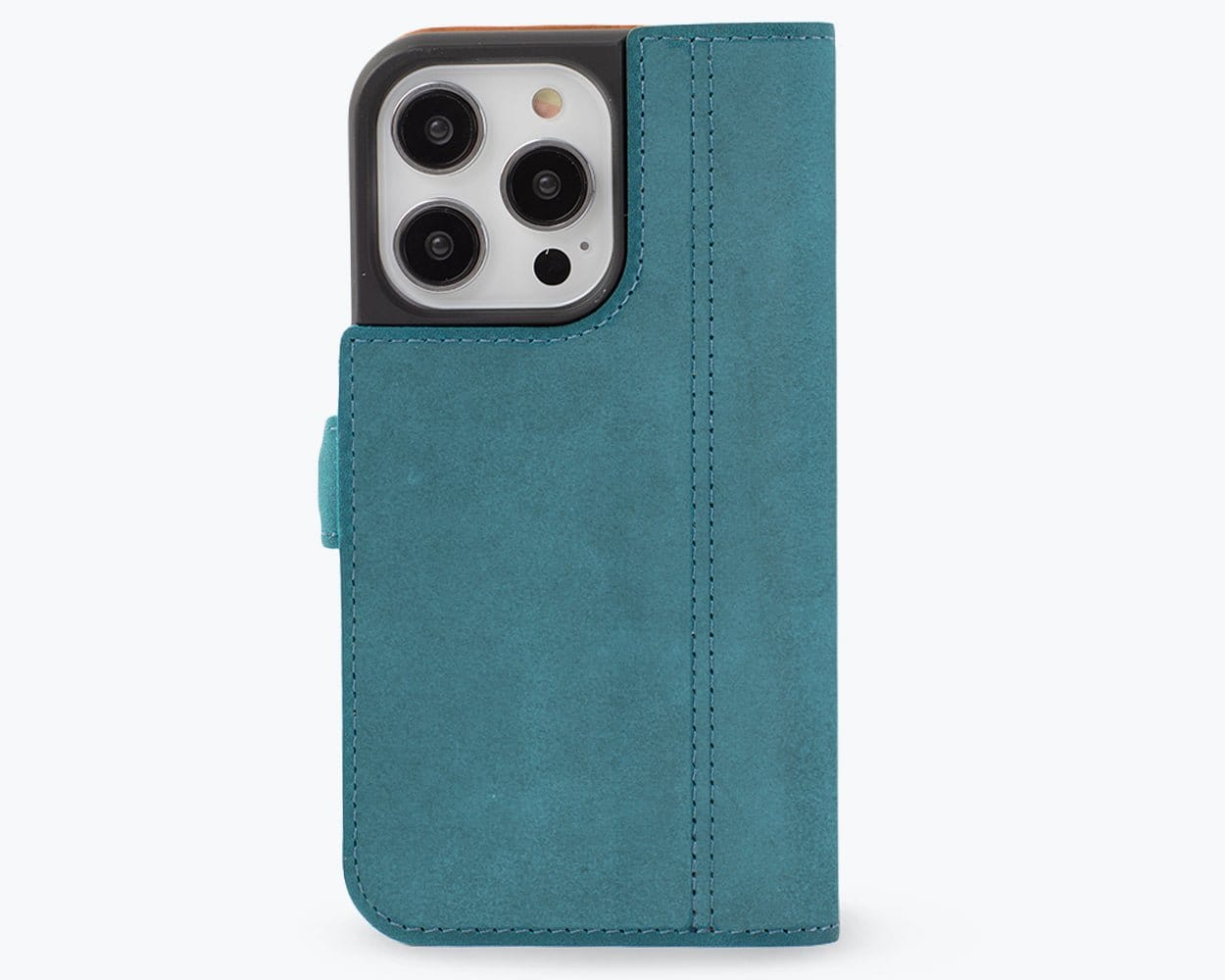 Apple iPhone 15 Pro - Vintage Leather Wallet (Side Clasp) Teal Apple iPhone 15 Pro - Snakehive UK