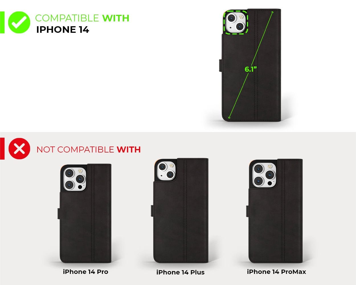 Complete Protection Bundle (Vintage Wallet) - Apple iPhone 14