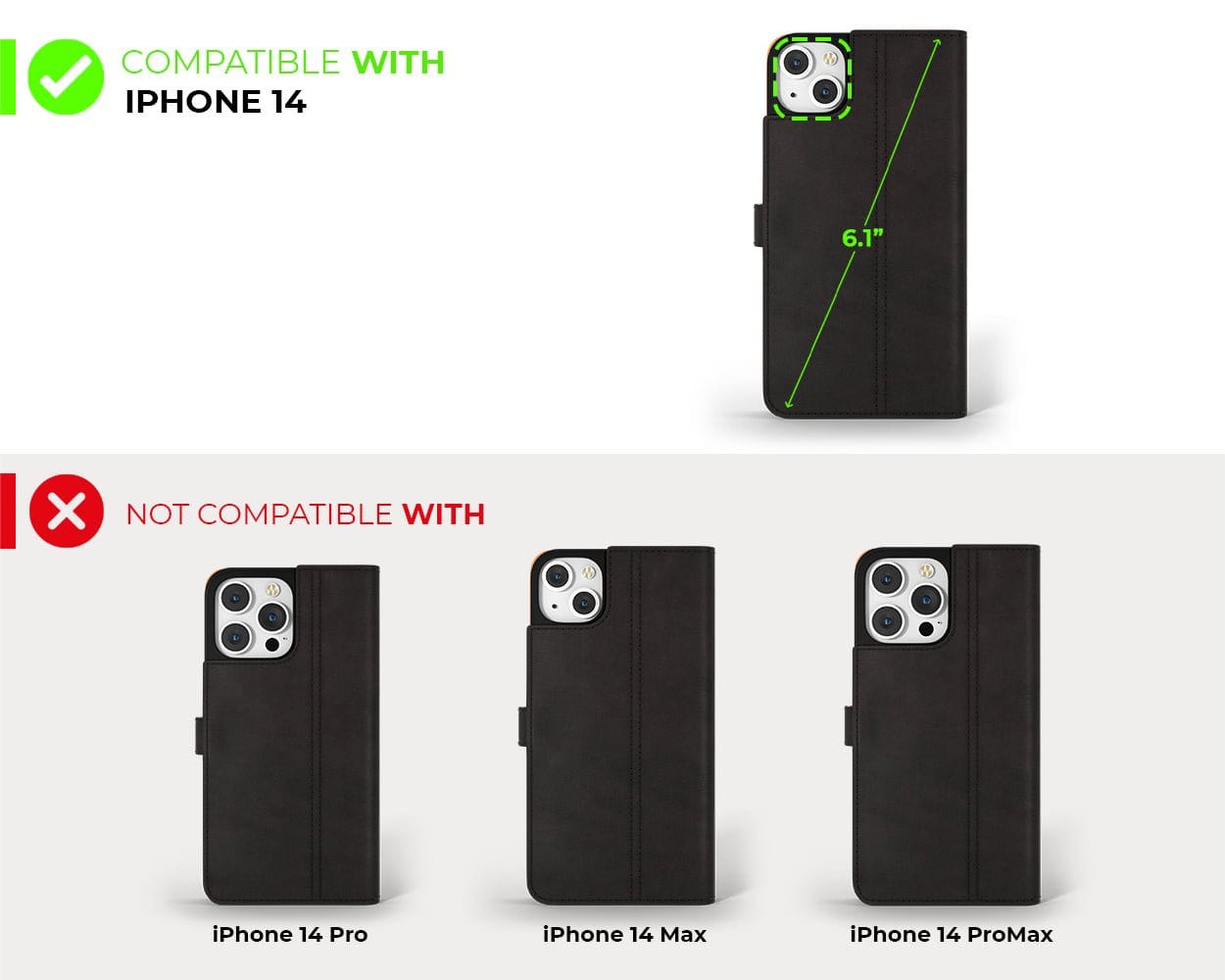 Complete Protection Bundle (Vintage Wallet) - Apple iPhone 14