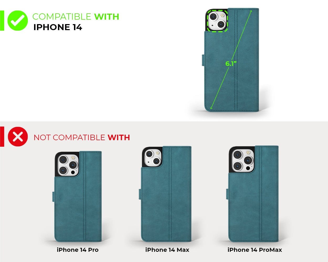 Complete Protection Bundle (Vintage Wallet) - Apple iPhone 14