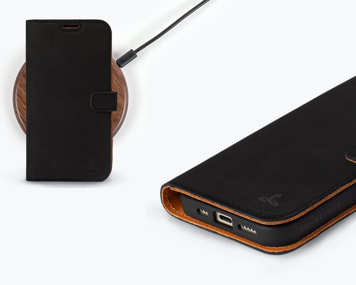 Iphone 15 Leather Wallet Case - Snakehive UK