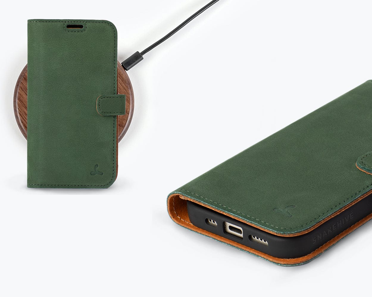Iphone 15 Leather Wallet Case - Snakehive UK