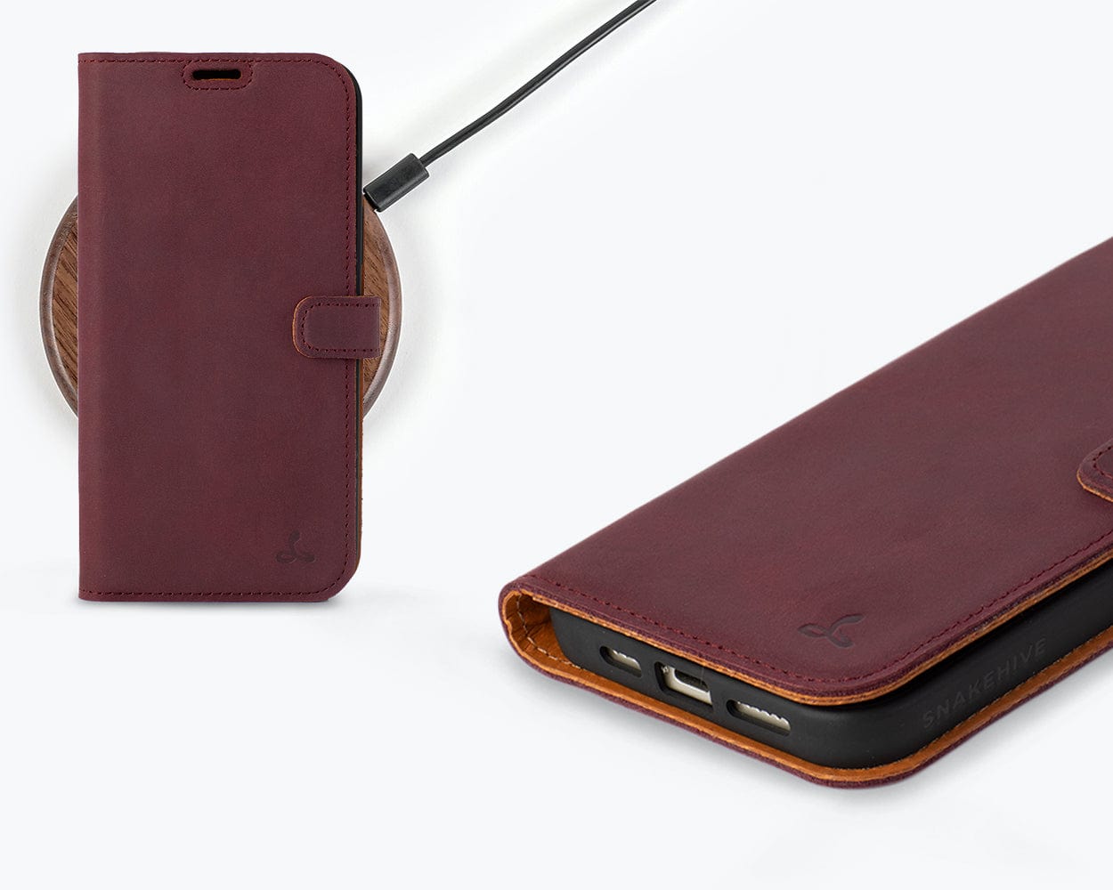 Apple iPhone 15 Plus - Vintage Leather Wallet