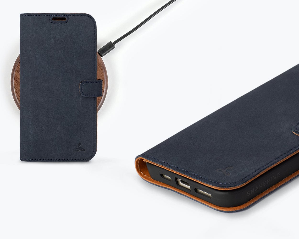 Iphone 15 Plus Leather Wallet Case - Snakehive UK