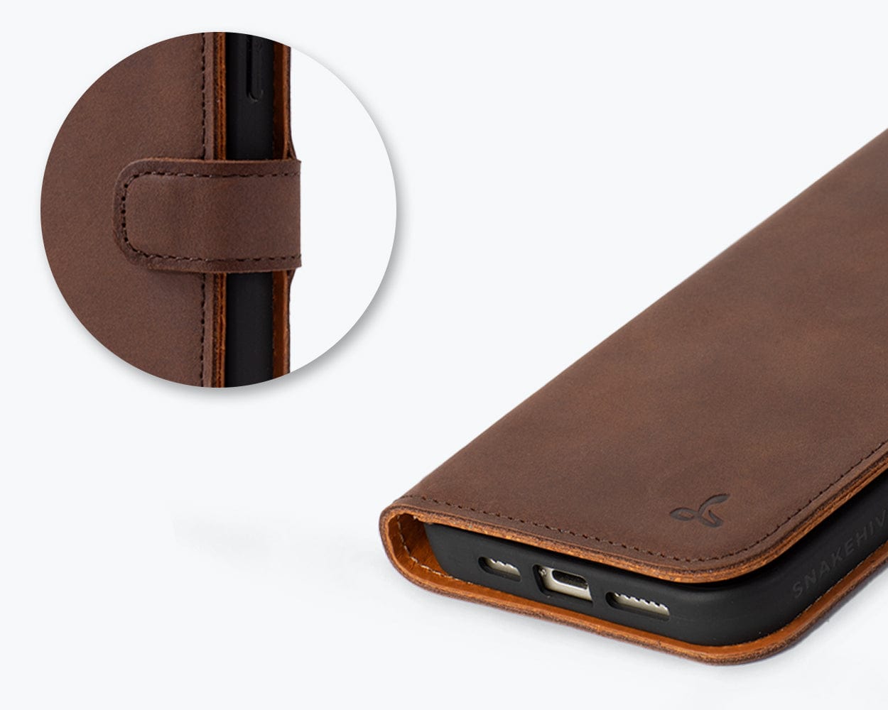 Apple iPhone 15 Plus - Vintage Leather Wallet