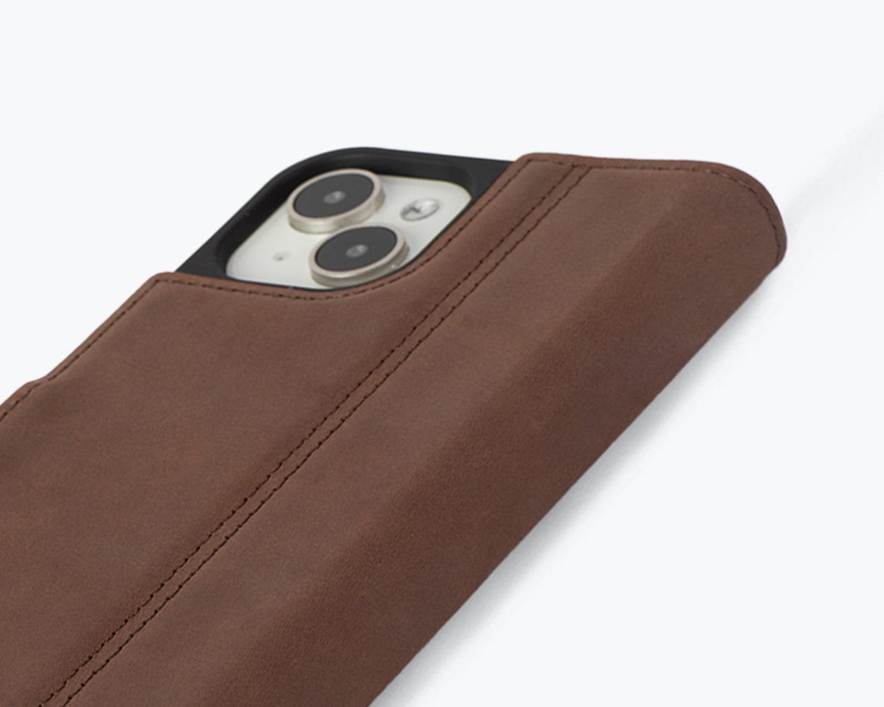 Apple iPhone 15 Plus - Vintage Leather Wallet