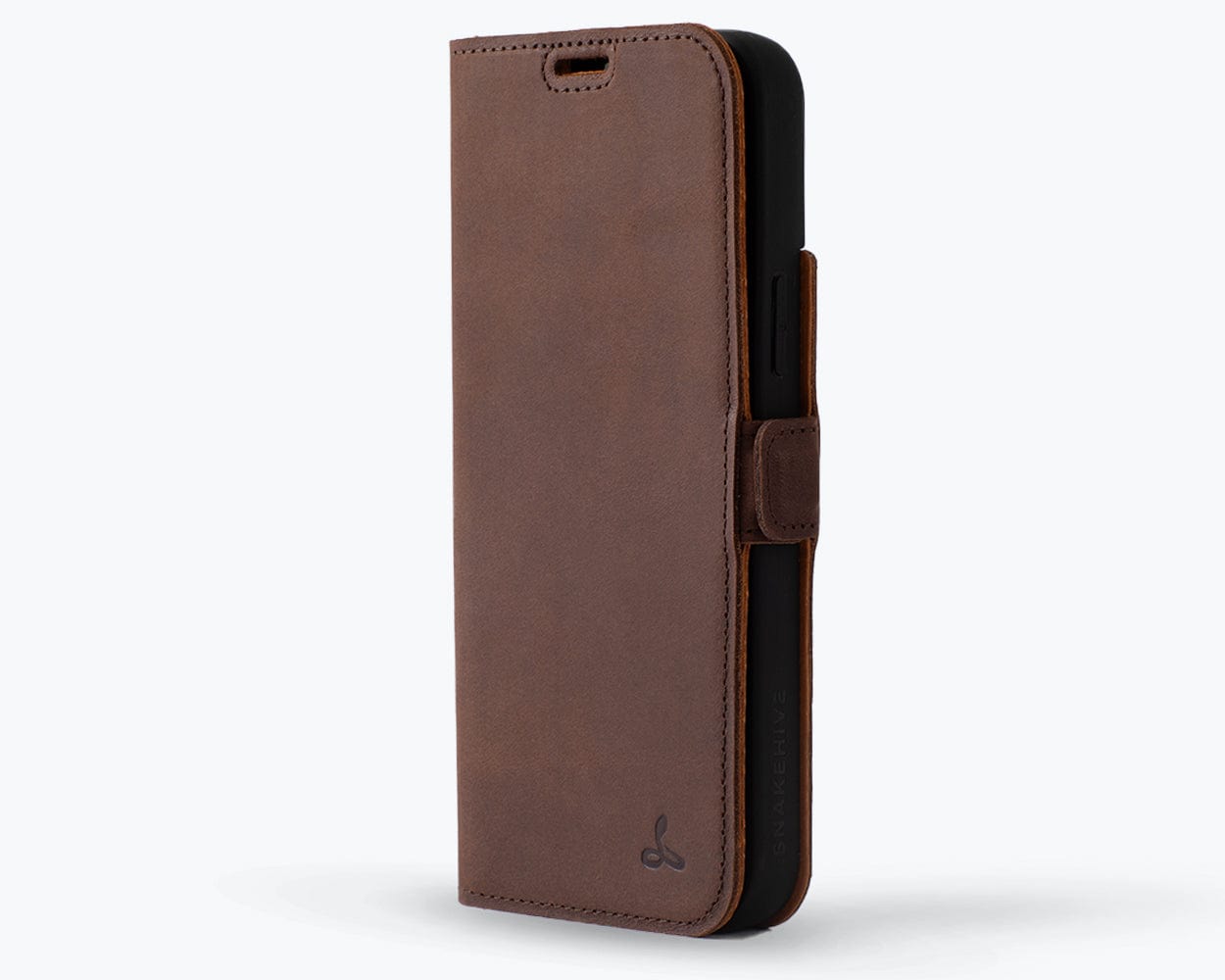 Apple Iphone 15 Plus Vintage Leather Wallet Slim Clasp - Snakehive UK