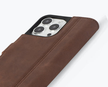 Toronata Casper Leather Detachable Wallet for iPhone 15 iPhone 15 Pro Max / Light Brown