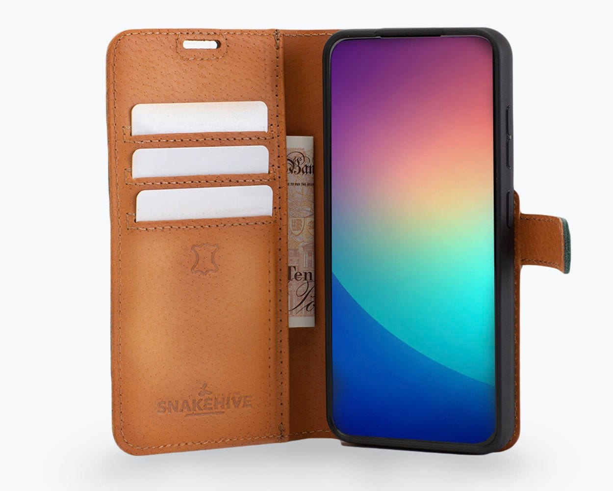 Samsung Galaxy S23 - Vintage Leather Wallet Teal Samsung Galaxy S23 - Snakehive UK