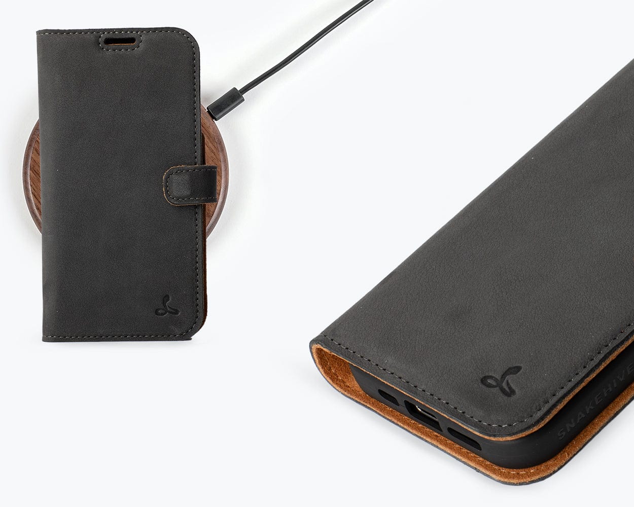 Iphone 15 Pro Leather Wallet Case - Snakehive UK