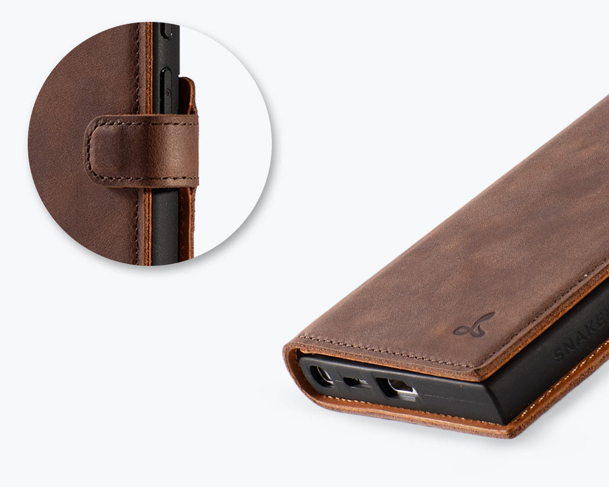 Samsung Galaxy S24 Ultra Vintage Leather Wallet - Snakehive UK