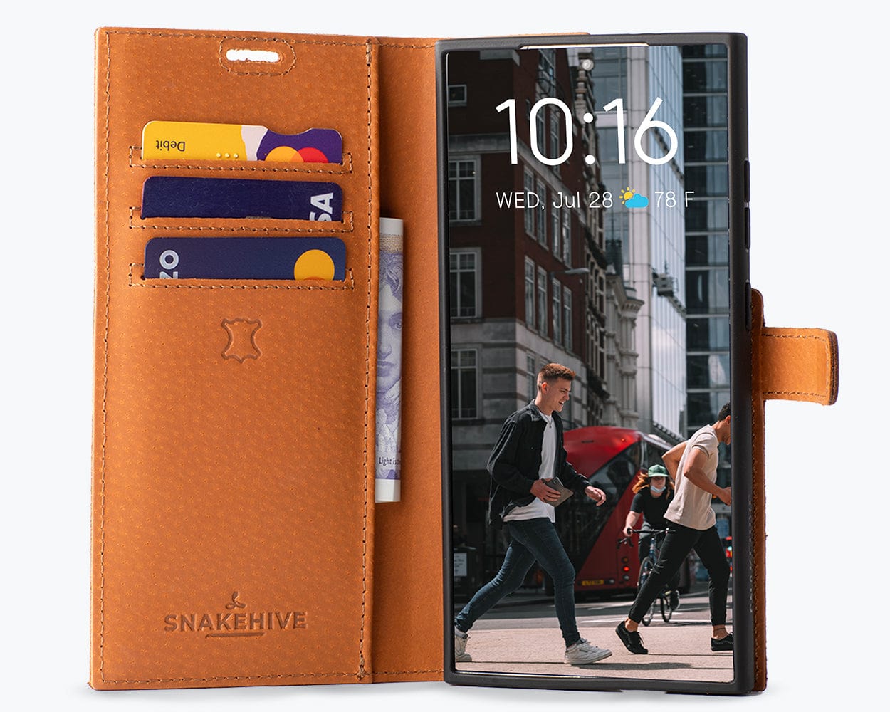 Samsung Galaxy S24 Ultra Vintage Leather Wallet - Snakehive UK
