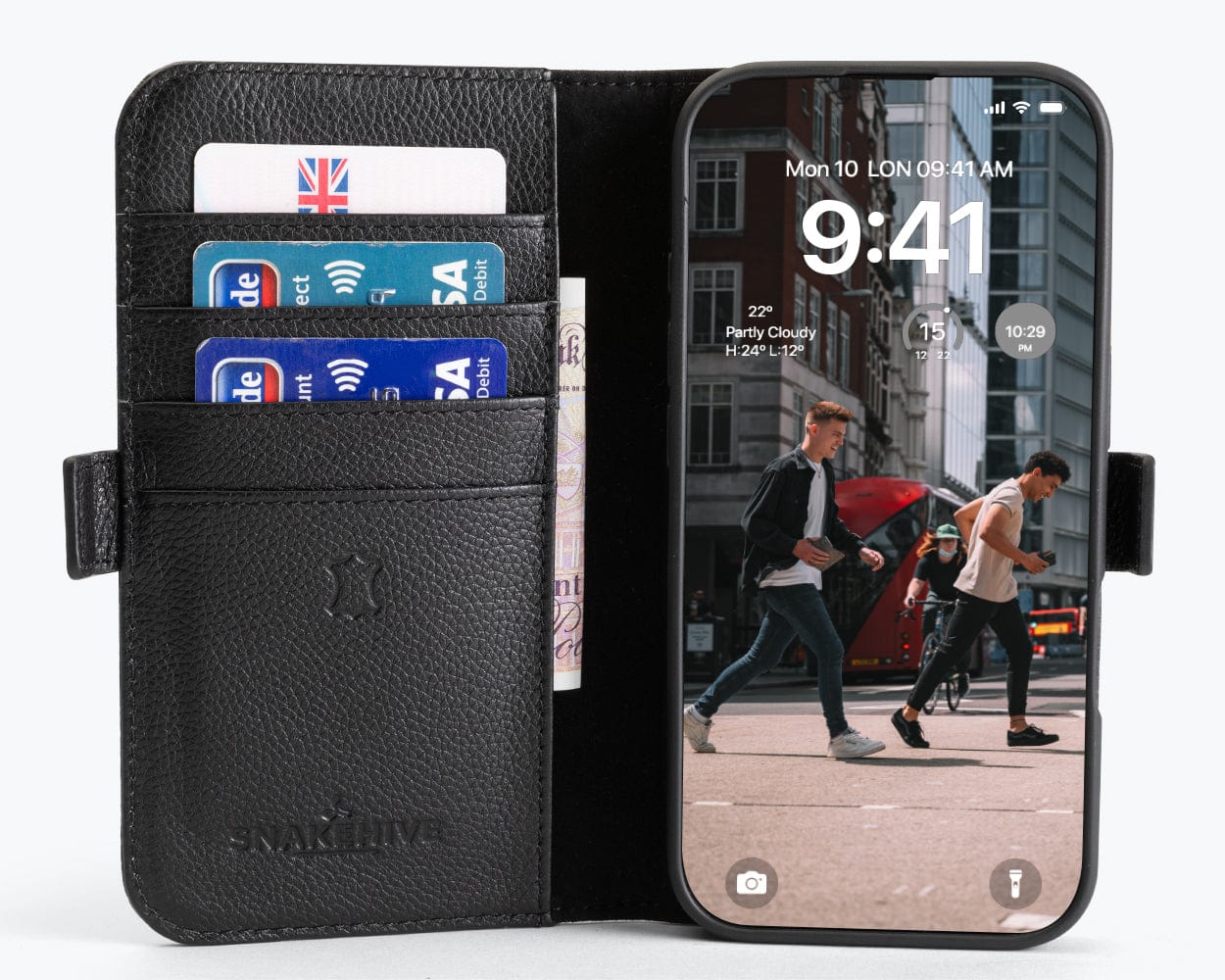 Apple iPhone 15 - Metro Leather Wallet Phone Case